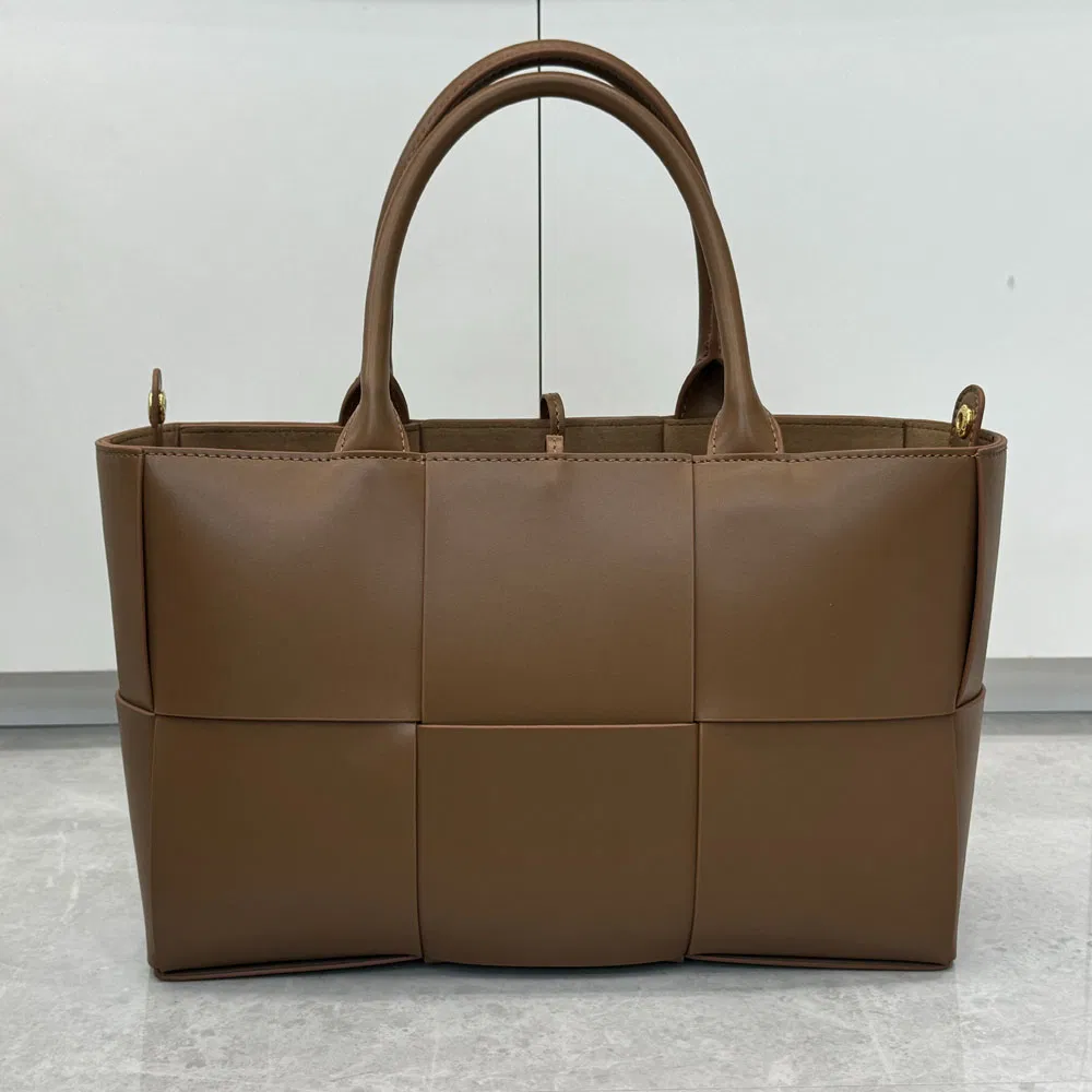 Bolso de Cuero Genuino Tejido a Mano de Bienvenida para Llevar a Mano y Hombro 2