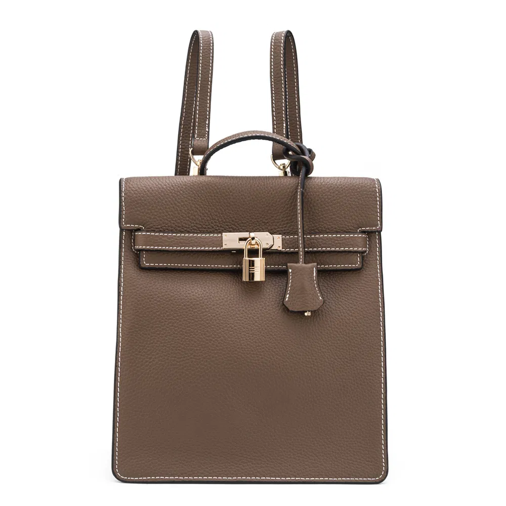 Bolso de viaje de cuero genuino mochila de moda para mujeres