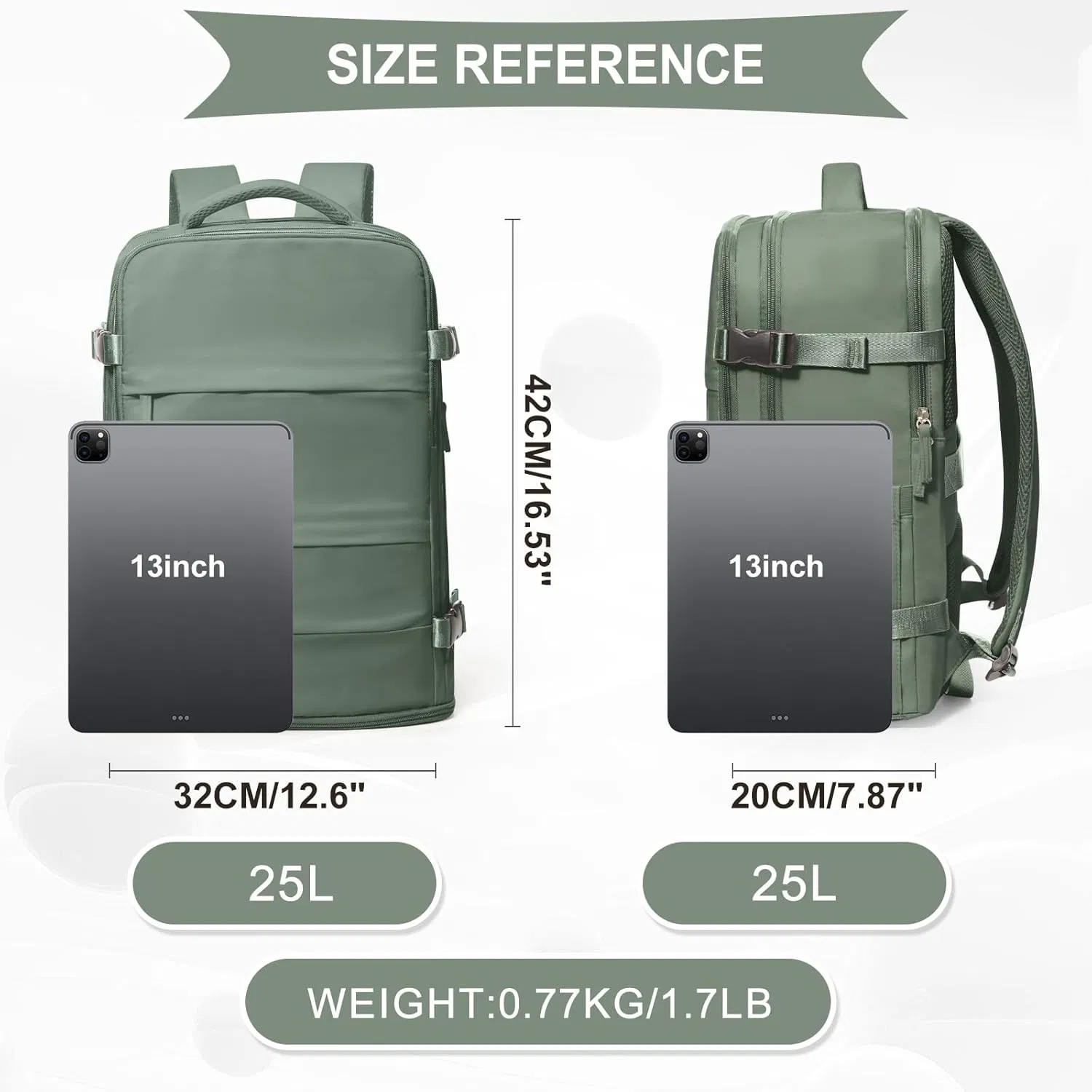 Mochila de viaje para mujeres y hombres, bolsa de mano, mochila de senderismo