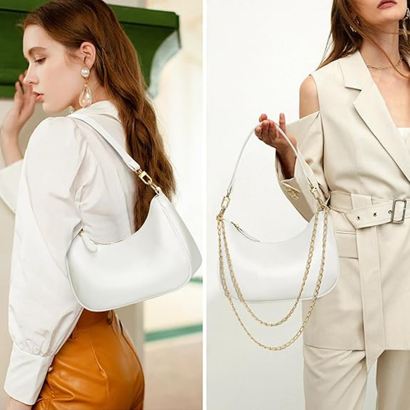 Bolso de hombro retro para mujeres, bolso de diseñador elegante