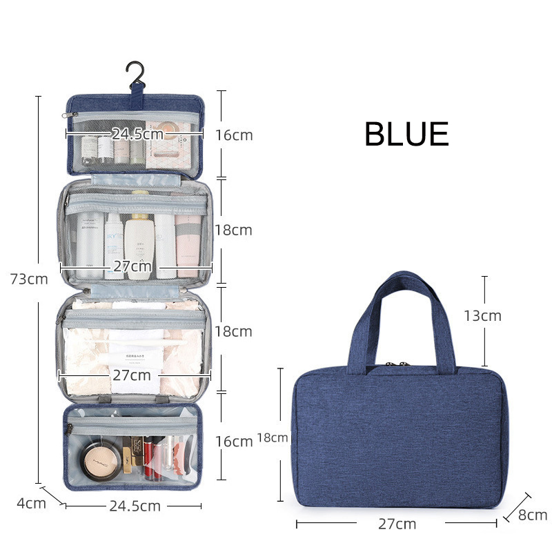 Hombres Mujeres Moda Viaje Bolsa Cosmética de Maquillaje Portátil Plegable