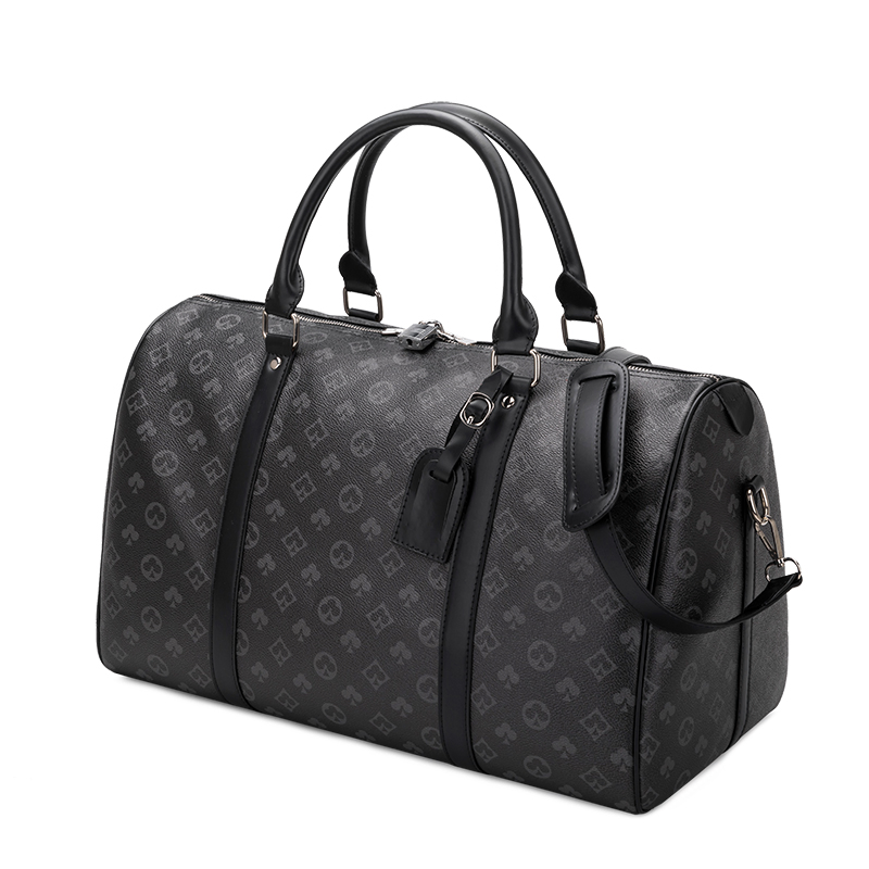 Bolsas de viaje de cuero a prueba de agua para mujeres, deportivas y de gimnasio, con diseño de cuadros de marcas famosas