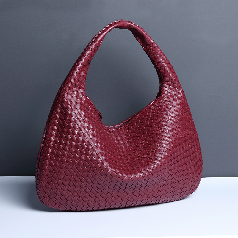 2025 Nuevo Diseño Tejido Bolso Hobo de Mujer Tipo Dumpling Nueva Bolsa de Hombro de Marca Simple