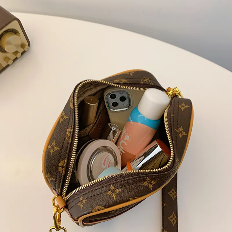 Bolso de hombro de cuero PU con logo, bolso de mano de moda para damas