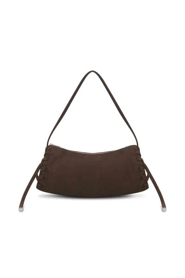 Bolso de hombro de diseño de mujer de temporada actual, lujo de moda, suave cuero PU con detalles trenzados y de borlas