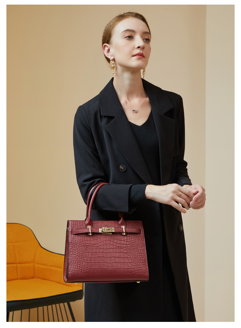 Bolso de lujo de cuero para mujeres, bolso de diseñador réplica de moda para damas