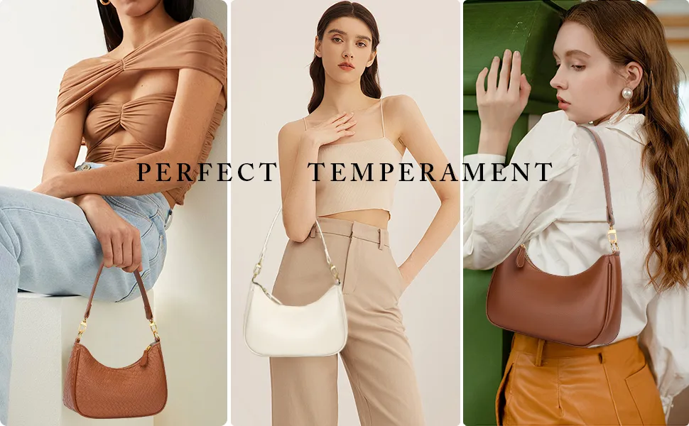 Bolso de hombro retro para mujeres, bolso de diseñador elegante