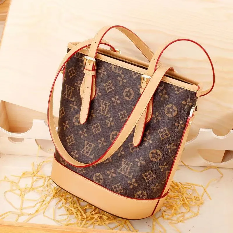 Bolso de gran capacidad para mujeres en 2024, bolso de mujer de moda, bolso de axila personalizado, bolso vintage, bolso tipo cubo, bolso de hombro