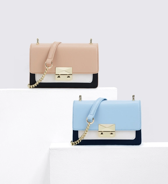 Nueva bolsa de hombro de cuero PU de moda, mini bolsa de lujo con cadena, bolso de mano para mujeres
