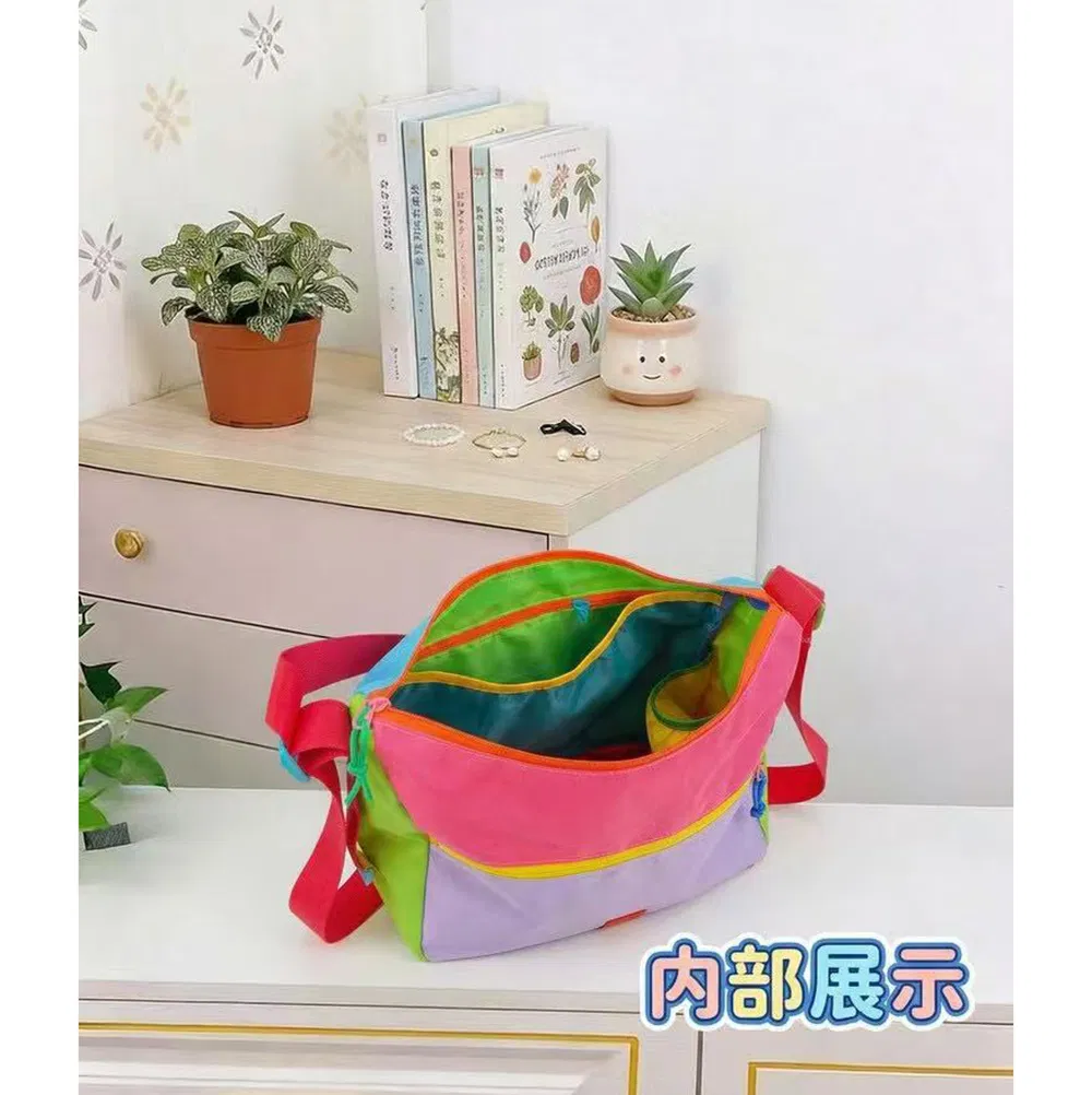 Bolso cruzado de mujer de diseño de moda colorido, resistente al agua, bolso de nylon