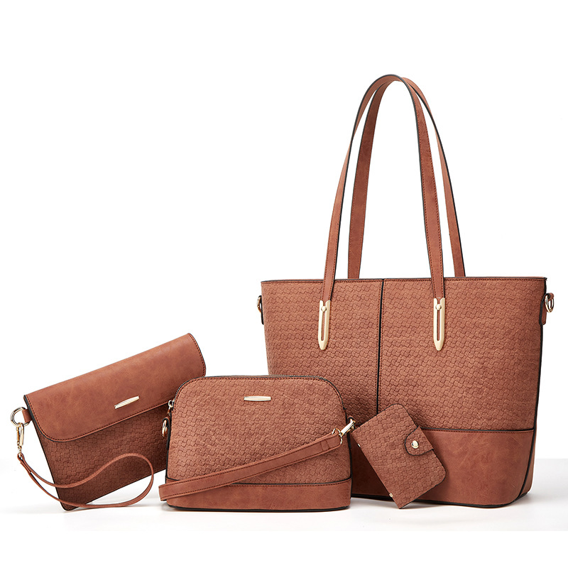 Bolsa tote premium de lino orgánico tejido de macramé de cuero vegano metálico con lentejuelas para trabajo, gimnasio, yoga y pañales