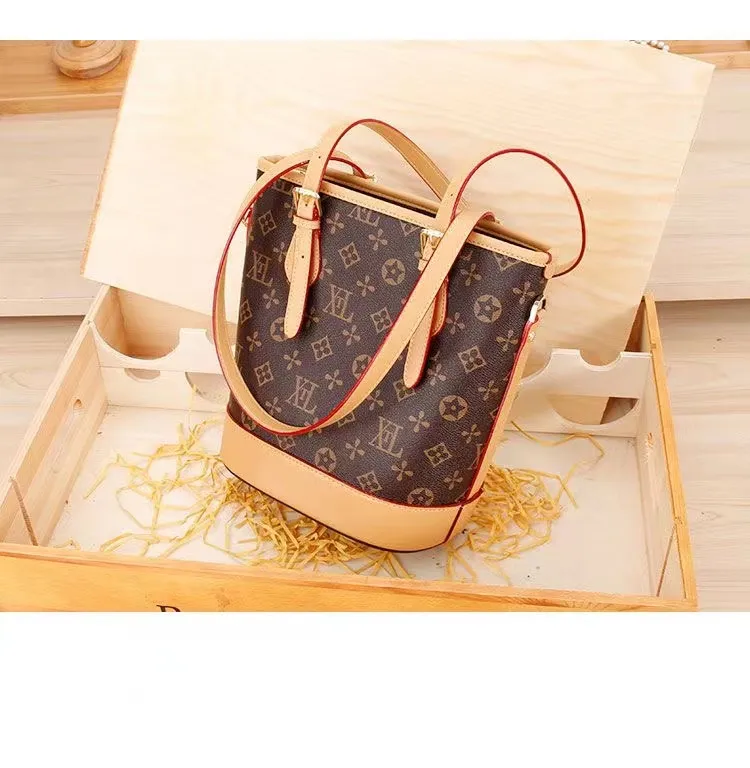 Bolso de gran capacidad para mujeres en 2024, bolso de mujer de moda, bolso de axila personalizado, bolso vintage, bolso tipo cubo, bolso de hombro