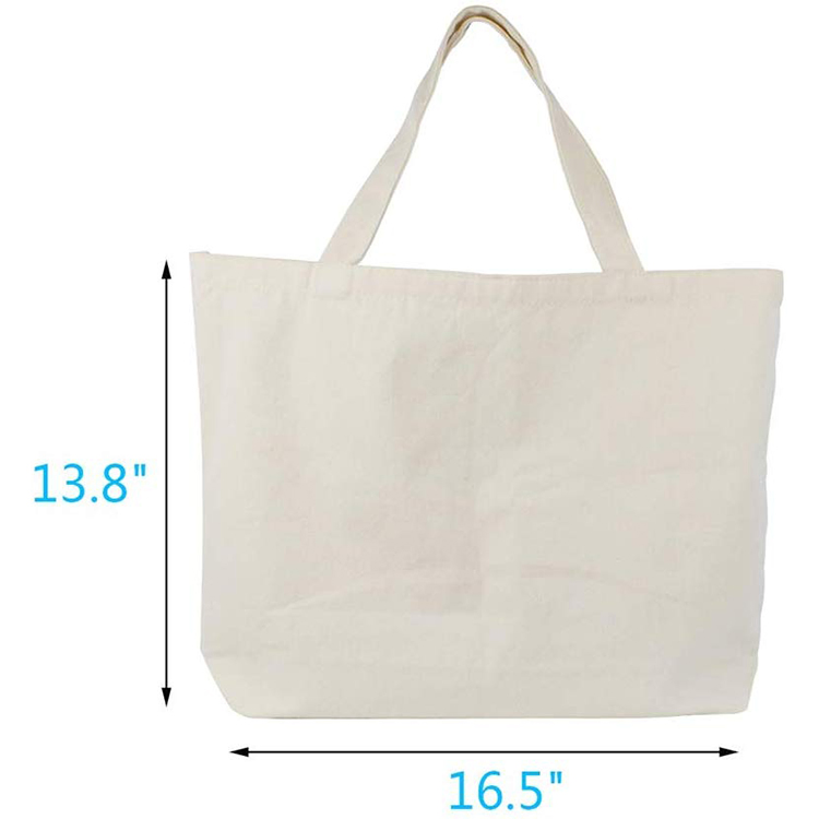 Bolsas de compras de algodón de lona plegables reutilizables con asas de cuerda