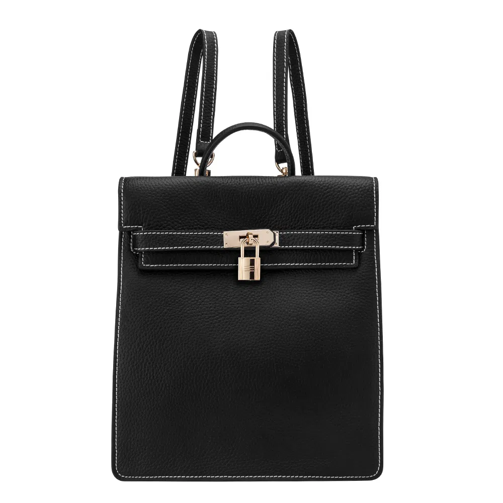 Bolso de viaje de cuero genuino mochila de moda para mujeres