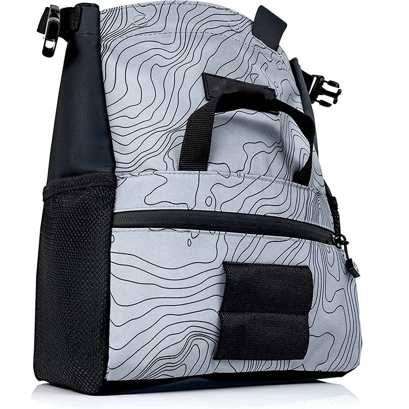 Bolsillo de tiza exterior para hombres, bolsa de tiza grande, color gris claro, con cierre magnético
