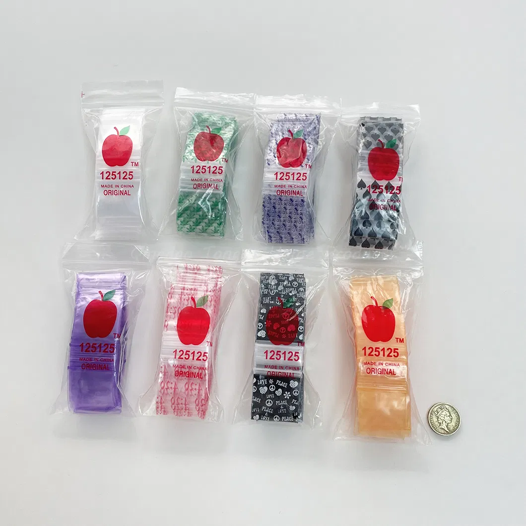 1515 125125 Bolsas pequeñas con cierre hermético de Apple Mini Ziplock
