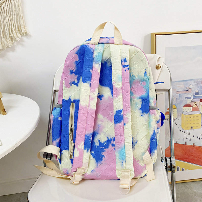 (WD6194) Mochila Nueva para Mujeres Mochila de Tela de Nylon Bolsa de Mujeres Patrón de Cielo Estrellado Mochila Versión Coreana de Mochila de Moda