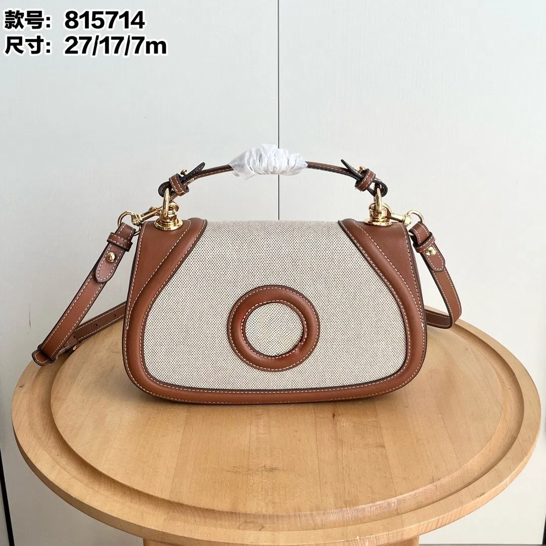 Bolso de mano de diseñador de lujo para damas, bolso de hombro de cuero, tote