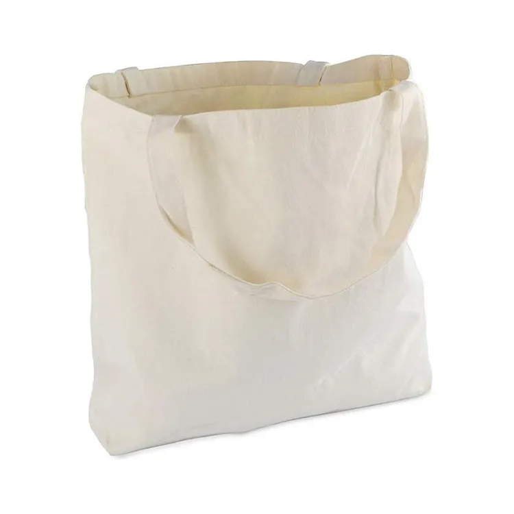 Bolsas de compras de algodón de lona plegables reutilizables con asas de cuerda