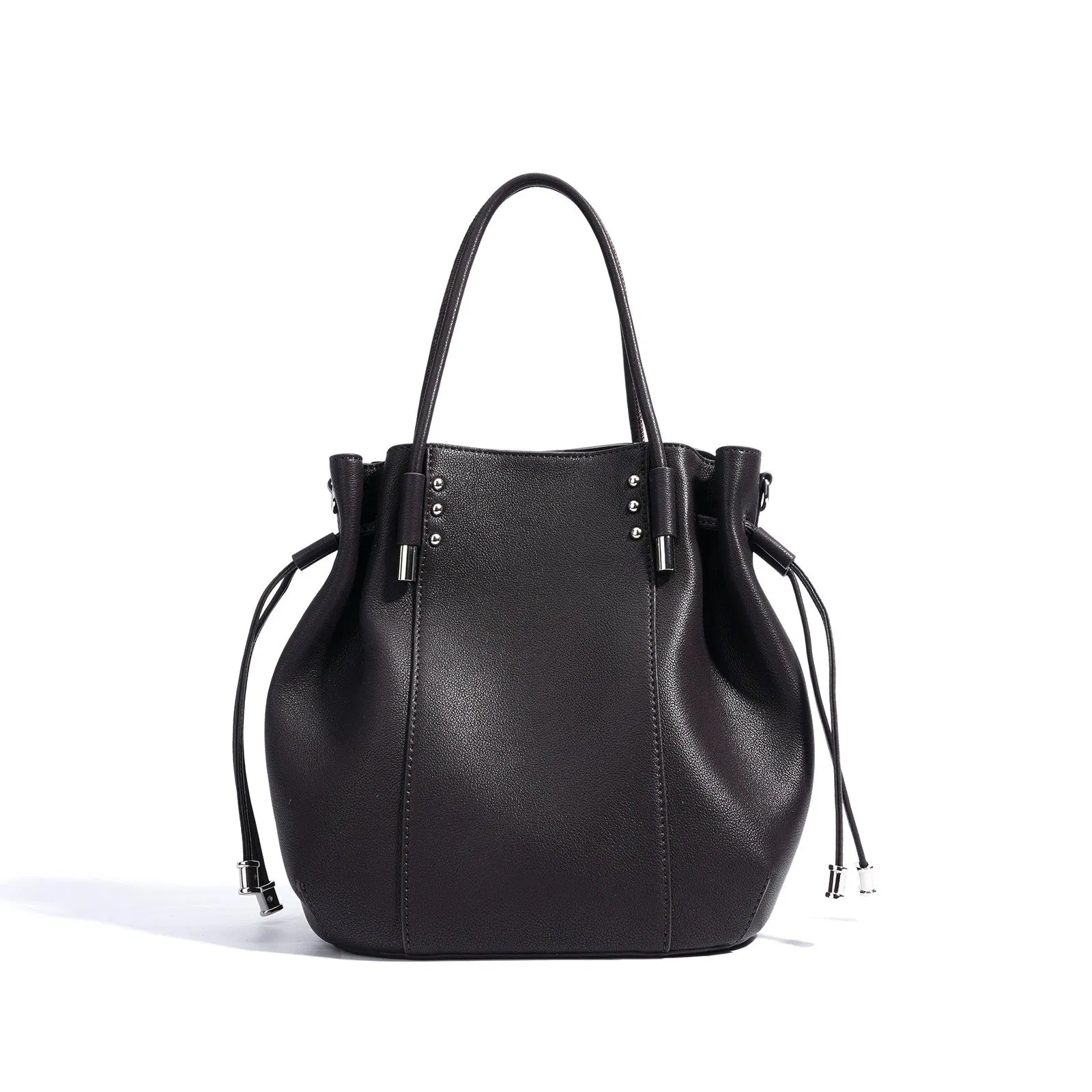 Venta al por mayor de fábrica diseño personalizado tamaño alta calidad textura de cuero genuino bolso para mujeres
