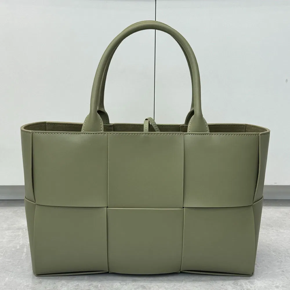 Bolso de Cuero Genuino Tejido a Mano de Bienvenida para Llevar a Mano y Hombro 2