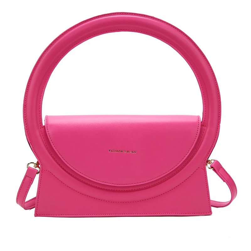 Nueva Marca de Lujo de Moda Bolso de Mano Semicircular para Mujeres Bolso de Cuero PU de Calidad Bolso Cruzado de Moda para Damas Bolso de Hombro