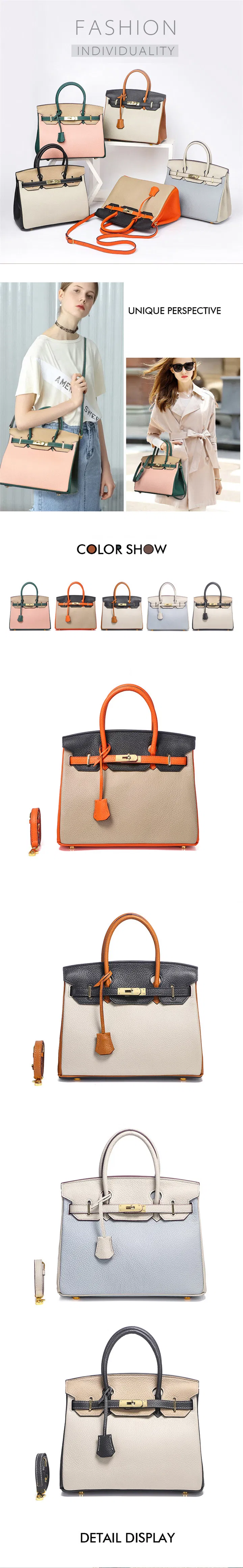 Personalización Profesional Bolsa Marca AAA Damas Mujeres Bolsos Mayorista Cuero Genuino Réplica Espejo Moda Nueva Bolsa de Diseñador Lujo Bolso de Dama