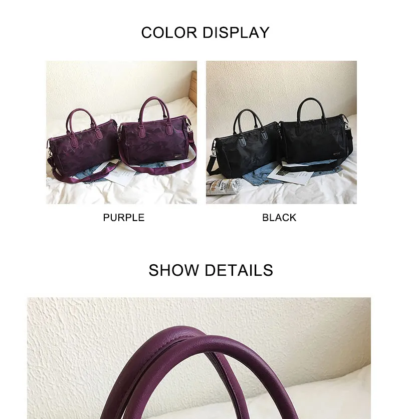 Bolso de viaje grande para mujeres, camuflaje, bolso de mano para hombres, maleta de viaje de corta distancia