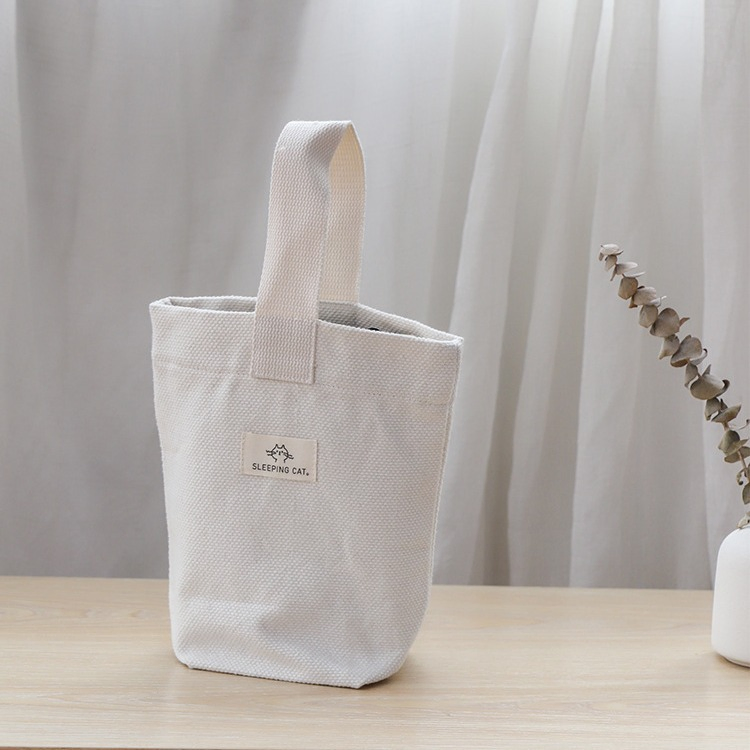 Bolso de mano japonés de algodón para caminar, bolso para teléfono móvil, mini bolso de muñeca, bolso tipo cubo para chicas, bolso de lienzo de nicho