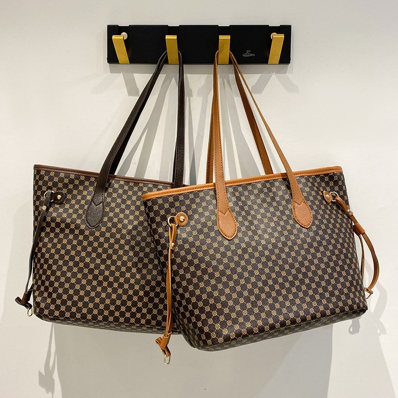 Bolsos de lujo de marca clásica, bolsos de hombro grandes para mujeres, capacidad amplia, carteras de diseñador a juego, bolsos de lujo al por mayor