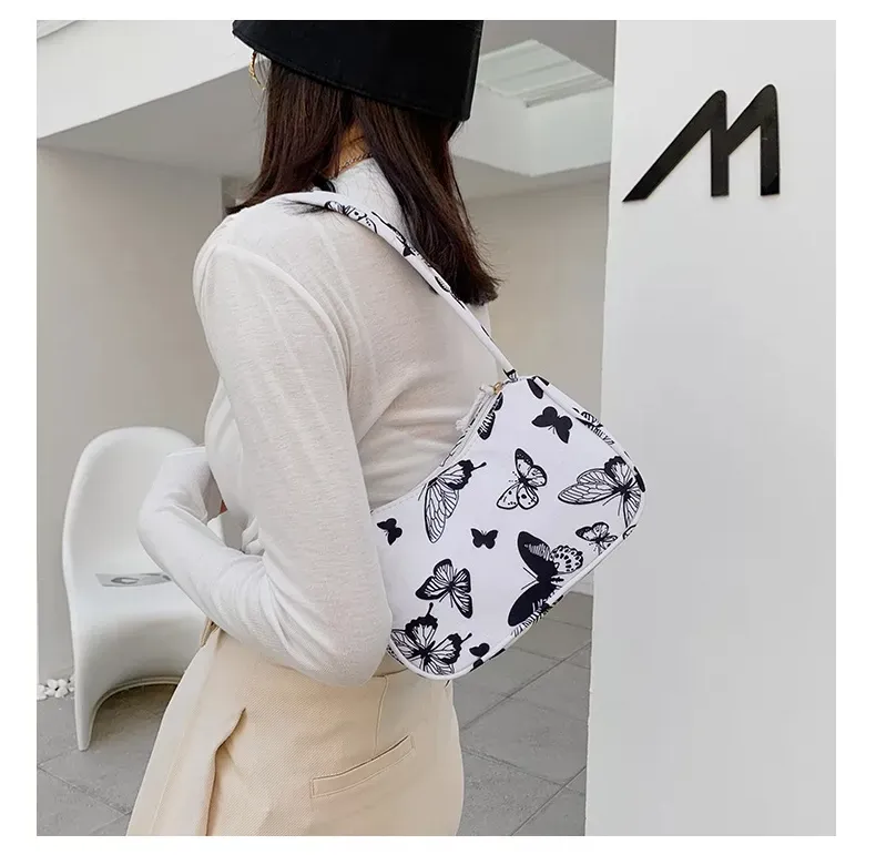 Bolso de lona para chicas, bandolera nueva retro con estampado de vaca cebra, bolso personalizado para mujeres, bolso lindo para mujeres