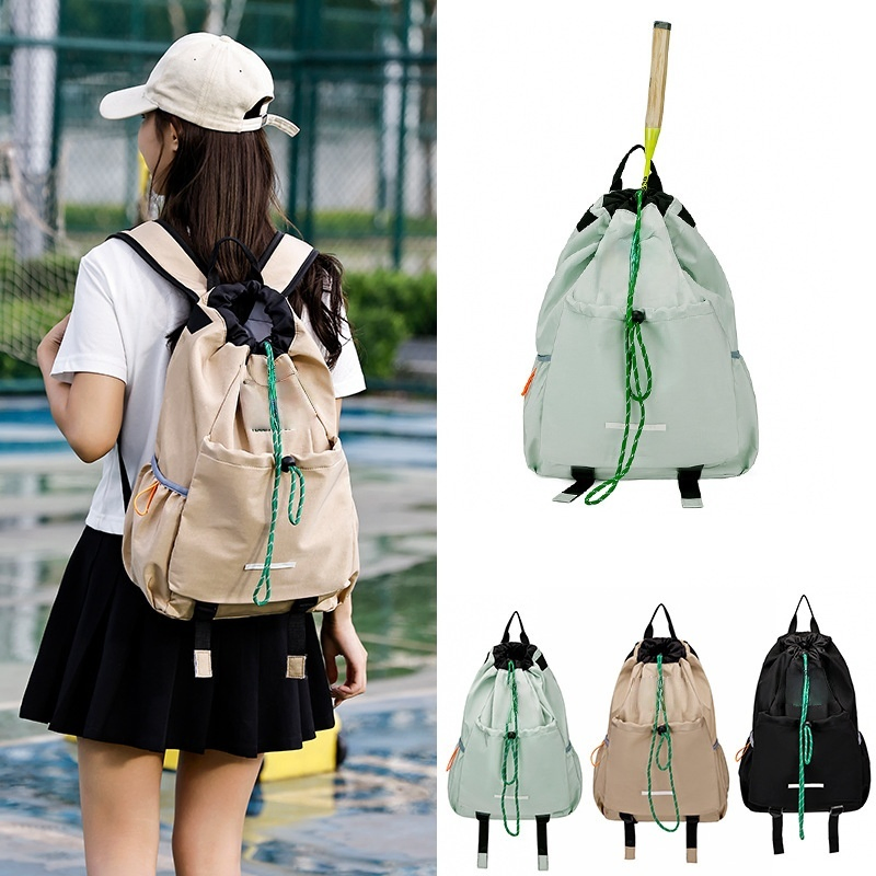 Mochila de cordón para deportes y gimnasio para mujeres y hombres, mochila grande y ligera con cremallera