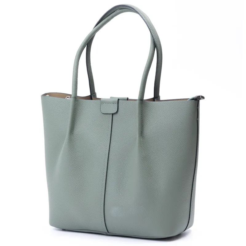 Fabricante Mayorista Fábrica de Bolsos para Mujeres de Cuero de Vaca Moda Bolso Tote para Damas