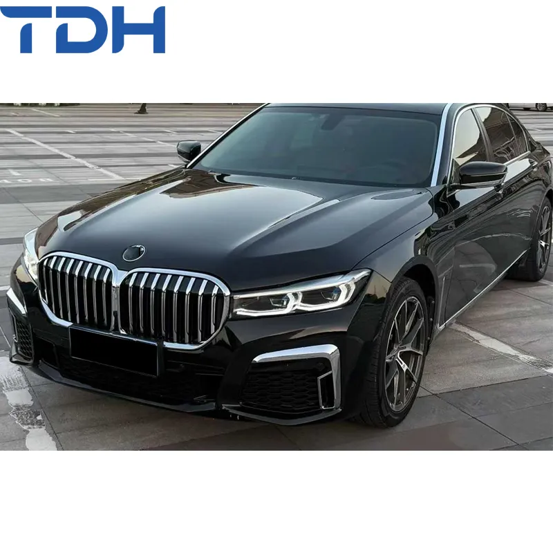Parachoque de plástico PP para 2009-2015 BMW 7 Série F01 F02 Facelift para 2019-2022 G12 Parachoque M-Tech com capô de alumínio