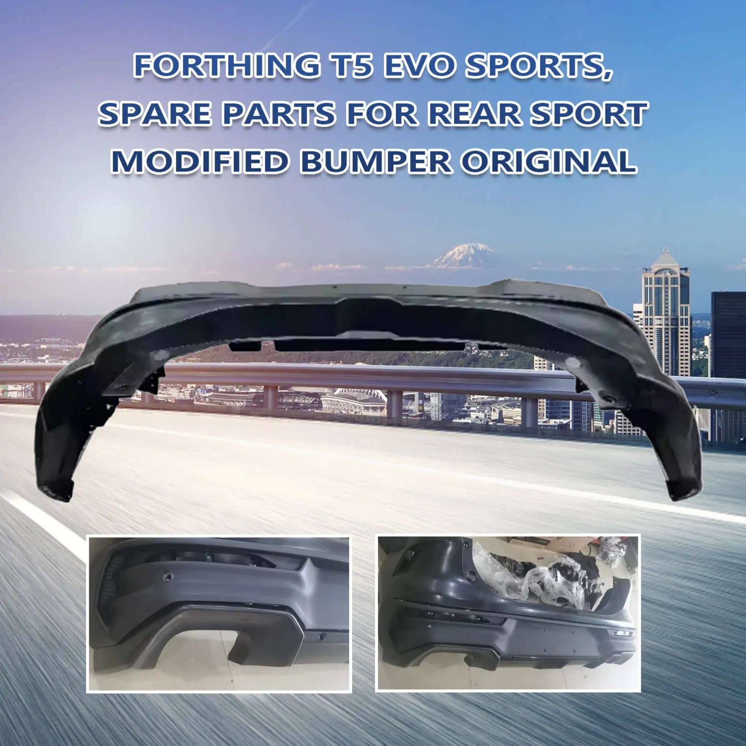 Forthing T5 Evo Esportes Componentes Originais para Sistema de Para-choque Traseiro Esportivo Modificado Original de Fábrica