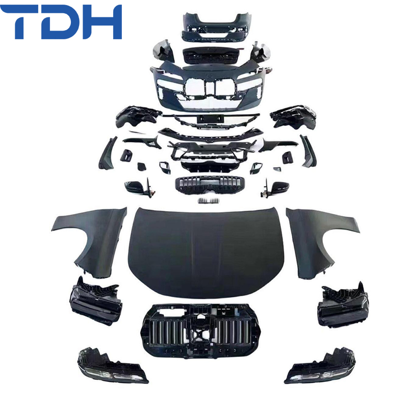 Acessórios de Carro para Para-choque da BMW 7 Série F01 F02 Atualização para 2024 G70 Para-choque Frontal Para-choque Traseiro com Capô de Alumínio Porta-malas Traseiro