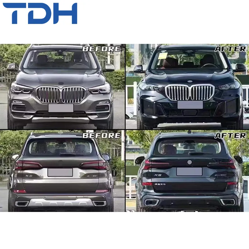 Para-choque de Carro de Alta Qualidade para 2019-2022 BMW X5 G05 Facelift para 2023+ Para-choque Frontal M-Tech e Para-choque Traseiro com Farol e Lanterna Traseira