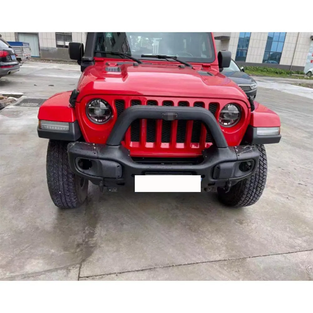 Bumper de Auto para Jeep Wrangler Jl 2018-2025 Peça Automotiva Offroad Carro de Alta Qualidade 4X4 Bumper Frontal Estilo Curto em Aço Personalizado