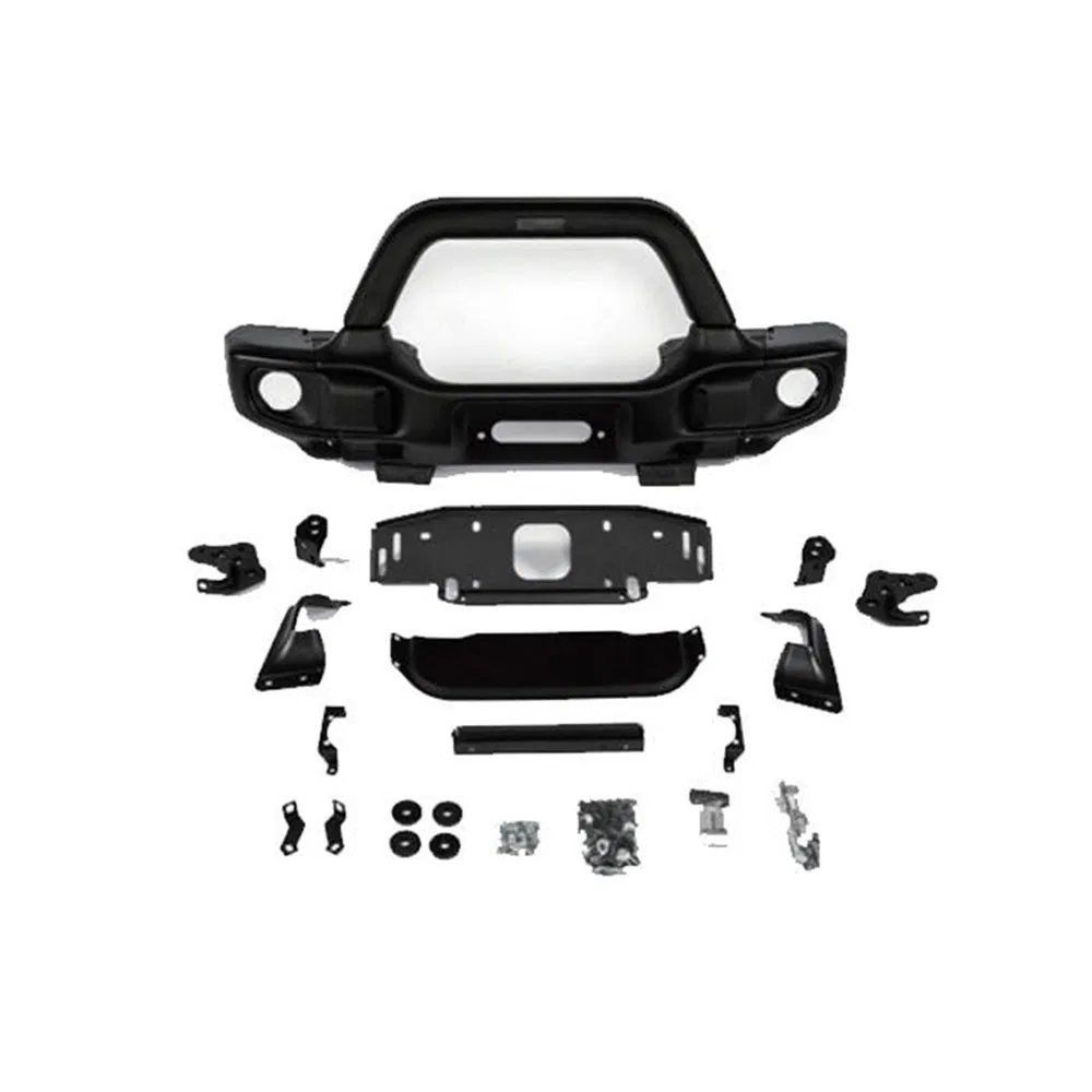 Bumper de Auto para Jeep Wrangler Jl 2018-2025 Peça Automotiva Offroad Carro de Alta Qualidade 4X4 Bumper Frontal Estilo Curto em Aço Personalizado
