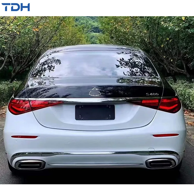 Para-choque de Carro Modificado para 2006-2013 Mercedes Benz W221 Facelift para 2024 W223 Estilo Maybach Para-choque Frontal Para-choque Traseiro com Painel de Porta Capô Aletas