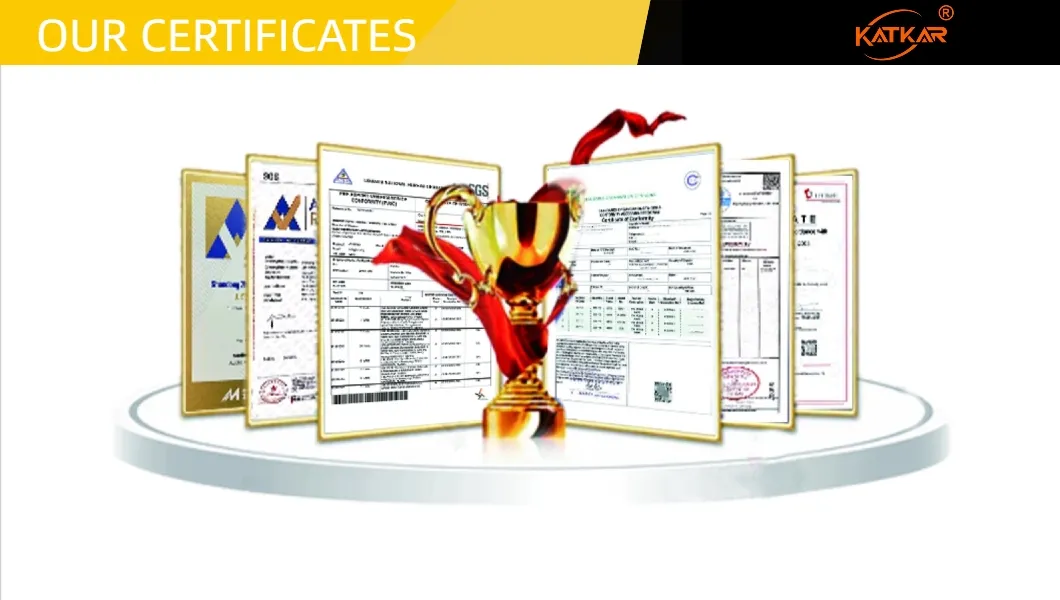Certificados de peças de caminhão