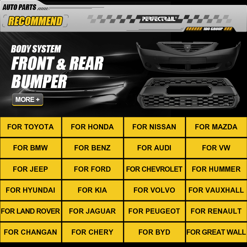 PERFECTRAIL BMW Mercedes Benz Audi Toyota Hilux Nissan Honda Mazda Isuzu Ford Chevrolet Jeep Hyundai Kia Kit de carroceria OEM Peças automotivas Para-choque dia