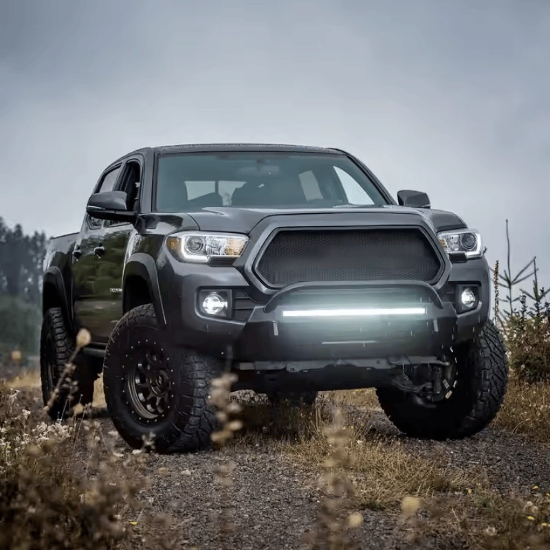 4X4 peças de veículo off-road para para-choque dianteiro curto de aço para Toyota Tacoma 2016-2023