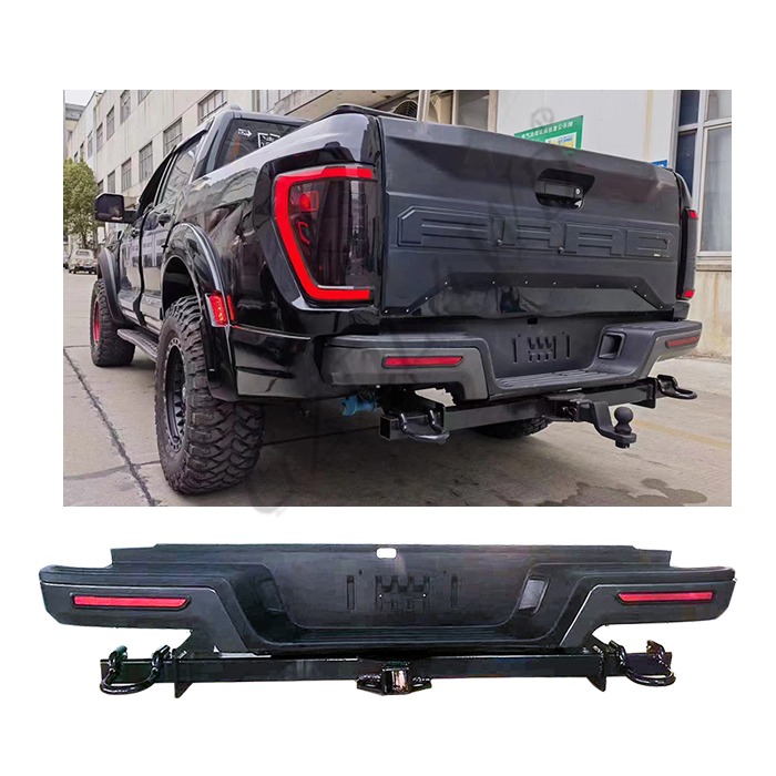 Gzdl4wd Para-choque Traseiro Preto para Carro com Luz LED para Ranger com Para-choques Traseiros de Plástico
