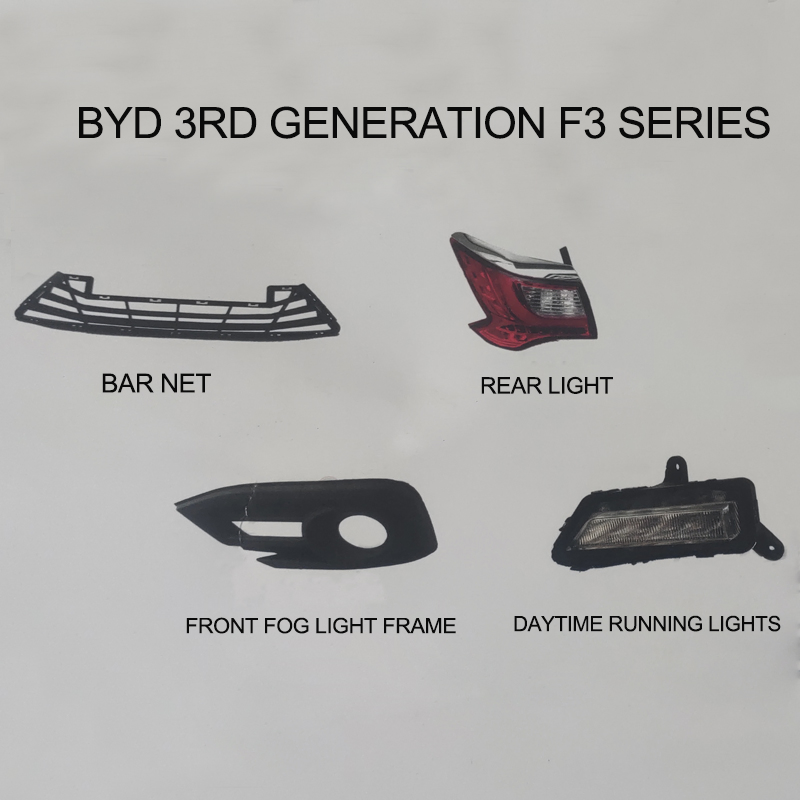 Acessórios de Carro Luzes Traseiras Acessórios Exteriores Automotivos Completos Três Gerações F3 Peças de Carro para Byd F3