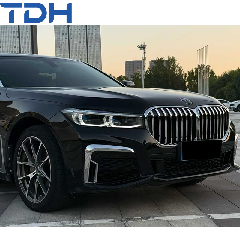 Parachoque de plástico PP para 2009-2015 BMW 7 Série F01 F02 Facelift para 2019-2022 G12 Parachoque M-Tech com capô de alumínio
