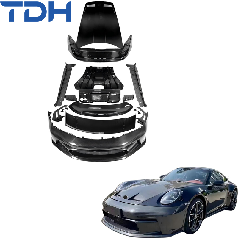 Acessórios para Carros Bumper de Fibra de Carbono para 2019+Porsche Carrera 911 992 Facelift para Gt3 Bumper Dianteiro e Traseiro com Peças de Carro em Fibra de Carbono Secas