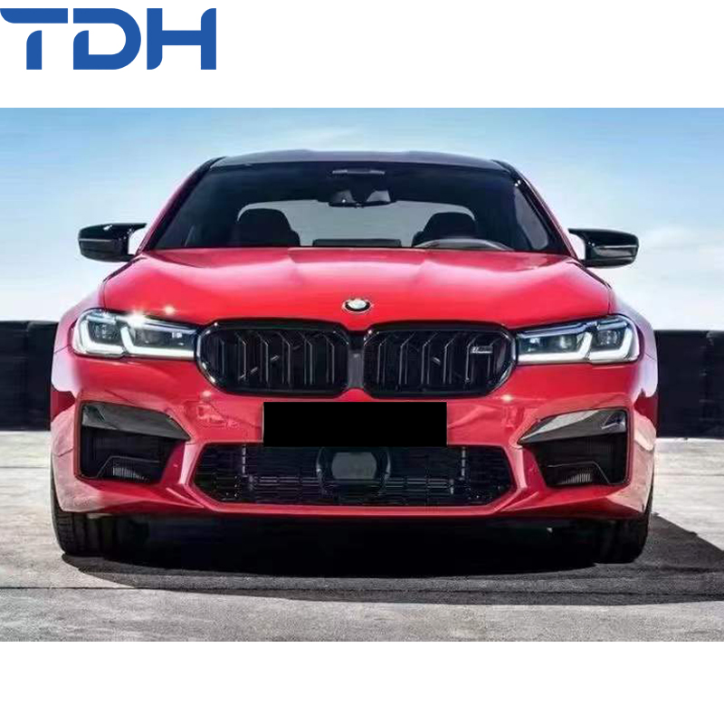 Parachoque de PP de Alta Qualidade Adequado para BMW 5 Série G30 G38 Modificado para F90 M5 Parachoque Frontal Parachoque Traseiro com Capô de Alumínio