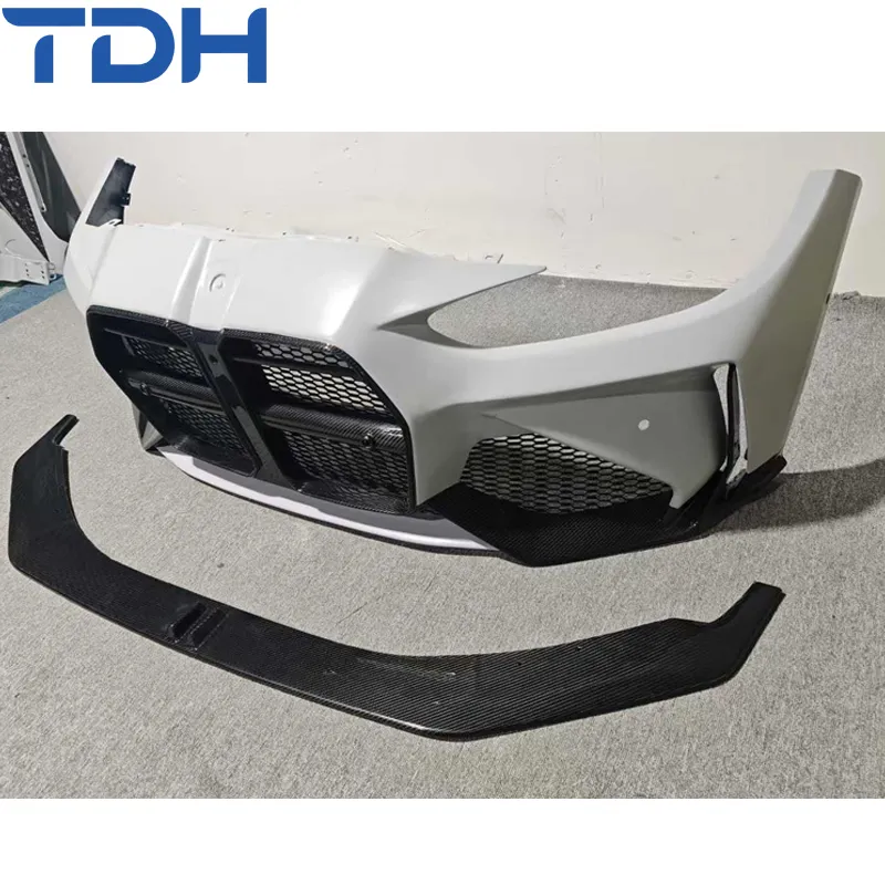 Para-choque de Fibra de Carbono Adro para BMW G80 G82 G83 M3 M4 Facelift Para-choque Frontal Auto