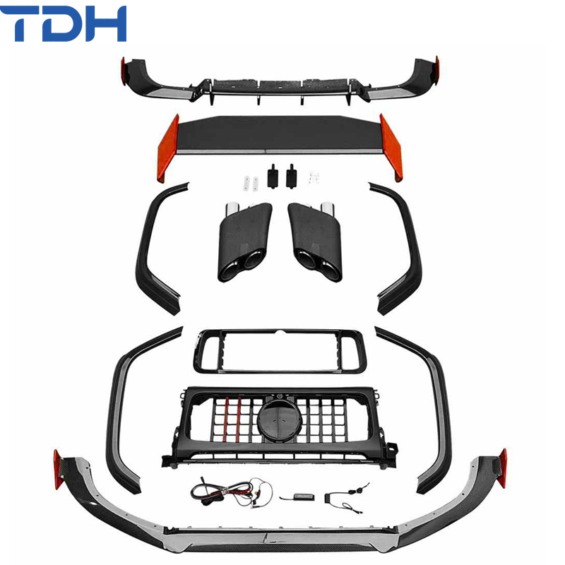 Spoiler de Teto de Fibra de Carbono para Para-choque de Carro da Mercedes Benz G-Class W463 Facelift para W464 Brabus G800 G900 Kit de Carroceria